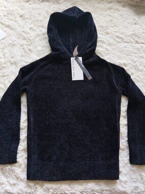 NWT Projek Raw Men's Black Knit Hoodie - Size 10 - Soft